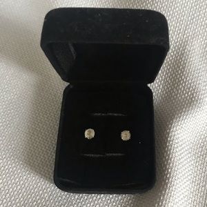 Cute imitation diamond stud earrings